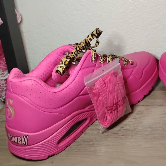 Skechers Uno Dr. Bombay Snoop Dogg Pink Lifestyle Sneakers Shoes - Picture 6 of 9